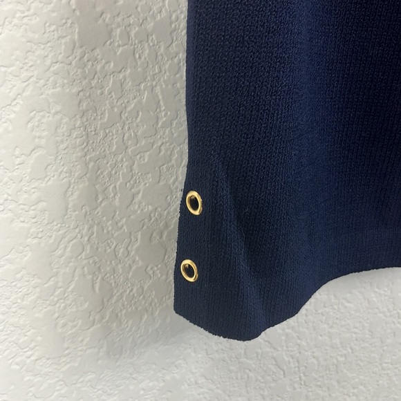 St John Cruise 04 Santana Knit Pencil Skirt Slit Rivets Eyelets - Picture 3 of 8